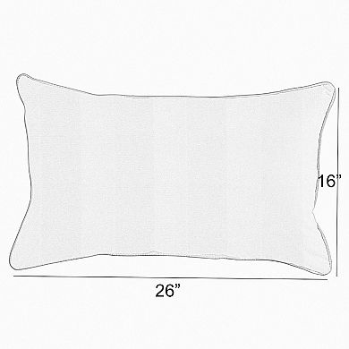 Sorra Home Outdoor/Indoor Knife Edge Pillow 2-piece Set - 26 x 16