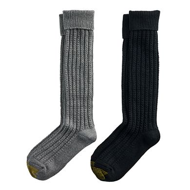 Women's GOLDTOE® 2-Pack Tuckstitch Knee High Socks