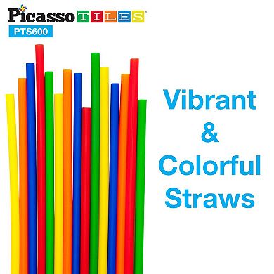 600pc Connecting Straw Building Set