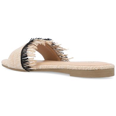 Journee Collection Koreene Women's Fringed Slide Sandals