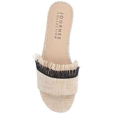 Journee Collection Koreene Women's Fringed Slide Sandals