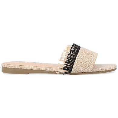 Journee Collection Koreene Women's Fringed Slide Sandals