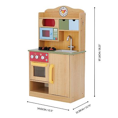 Teamson Kids Little Chef Florence Classic Play Kitchen - Wood Grain