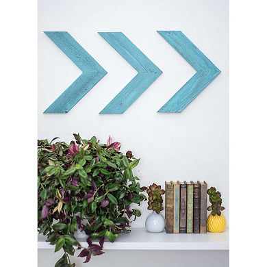 BarnwoodUSA Rustic Farmhouse 11 in. x 14 in. Reclaimed Wood Chevron Arrows (Set of 3)