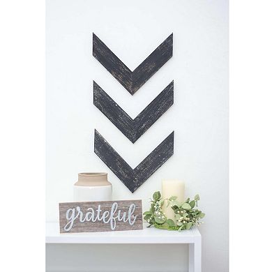 BarnwoodUSA Rustic Farmhouse 11 in. x 14 in. Reclaimed Wood Chevron Arrows (Set of 3)