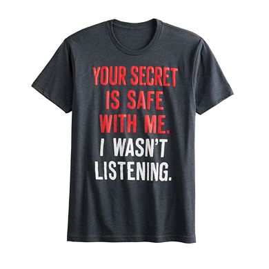 Men's Your Secret is Safe Graphic Tee