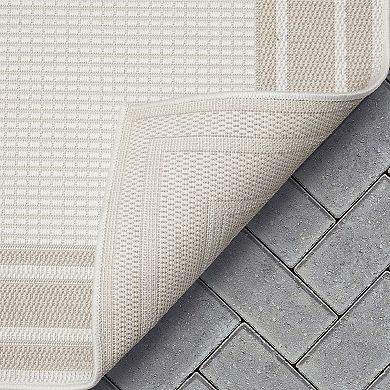 Well Woven Fallon Perry Border Indoor/Outdoor High-Low Are Rug