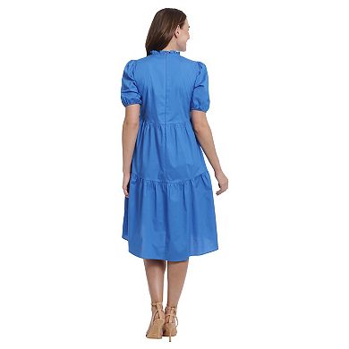 Women's London Times Tiered High-Low Midi Dress
