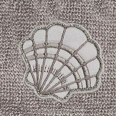 Linum Home Textiles Turkish Cotton Shell Row 2-piece Embellished Fingertip Towel Set