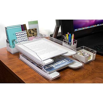 Sorbus Acrylic Desk Organizer - File Tray Set