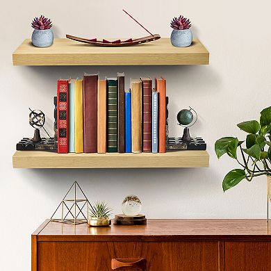 Sorbus Set of 2 Extra Long Decorative Floating Shelves