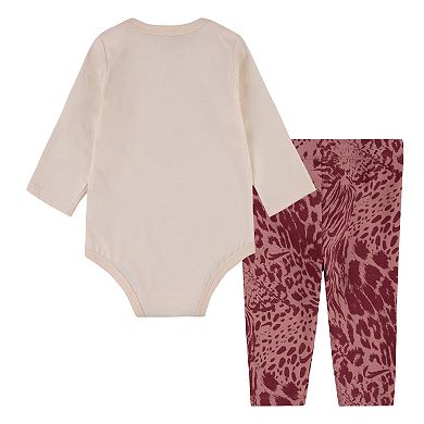 Baby & Toddler Girl Nike Leopard Bodysuit & Leggings Set