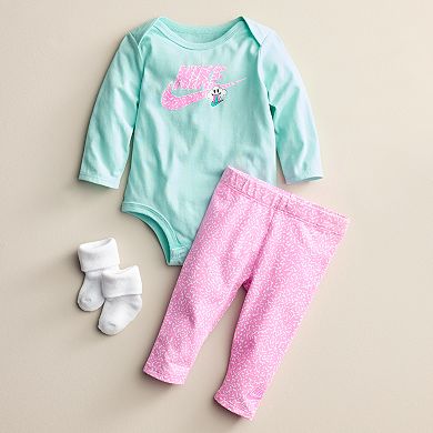 Baby Girl Nike Notebook Bodysuit & Leggings Set