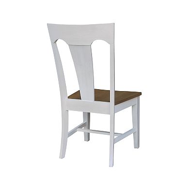 International Concepts Solid Wood Elle Dining Chair 2-Piece Set