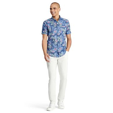 Men's IZOD Saltwater Dockside Printed Chambray Button-Down Shirt