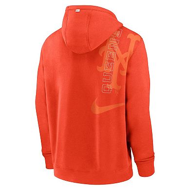 Men's Nike Orange New York Mets Statement Ball Game Pullover Hoodie