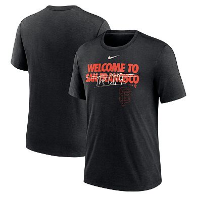 Men's Nike Heather Black San Francisco Giants Home Spin Tri-Blend T-Shirt