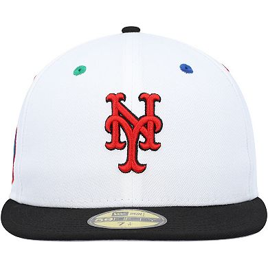 Men's New Era White/Black New York Mets 1969 World Series Primary Eye 59FIFTY Fitted Hat