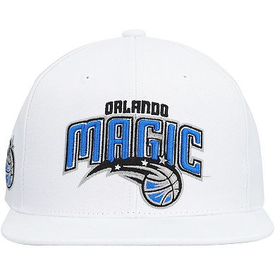 Men's Mitchell & Ness White Orlando Magic Side Core 2.0 Snapback Hat