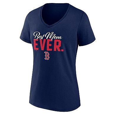 Women's Fanatics Branded Navy Boston Red Sox Mother's Day V-Neck T-Shirt
