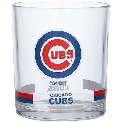 Chicago Cubs Banded Rocks Glass