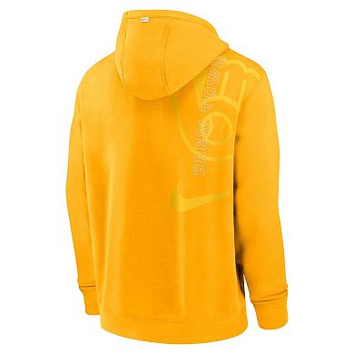 Men's Nike Gold Milwaukee Brewers Statement Ball Game Pullover Hoodie