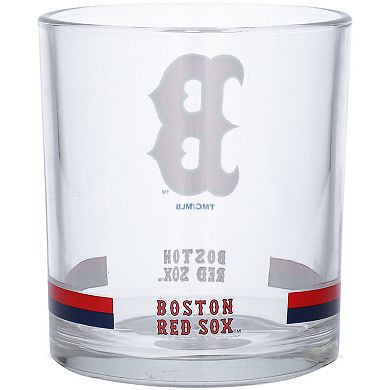 Boston Red Sox Banded Rocks Glass