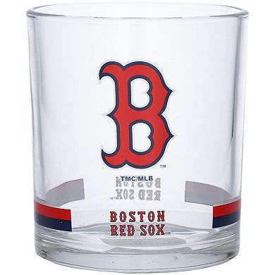 Boston Red Sox Banded Rocks Glass