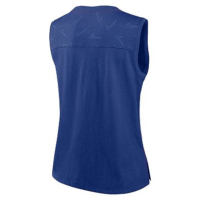 Women's Nike Royal Chicago Cubs Muscle Play Tank Top