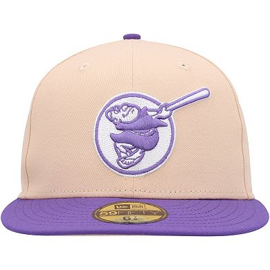 Men's New Era Orange/Purple San Diego Padres 1998 World Series Side Patch 59FIFTY Fitted Hat