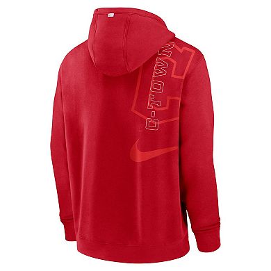 Men's Nike Red Cleveland Guardians Statement Ball Game Pullover Hoodie
