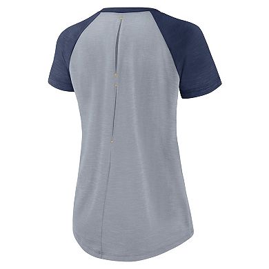 Women's Nike Heather Gray Milwaukee Brewers Summer Breeze Raglan Fashion T-Shirt