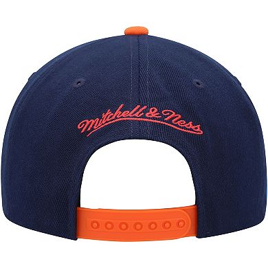 Men's Mitchell & Ness Navy/Orange Oklahoma City Thunder Side Core 2.0 Snapback Hat
