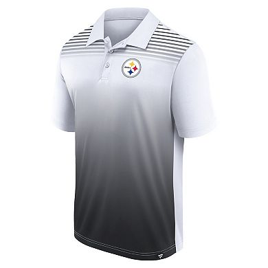 Men's Fanatics Branded White/Black Pittsburgh Steelers Sandlot Game Polo