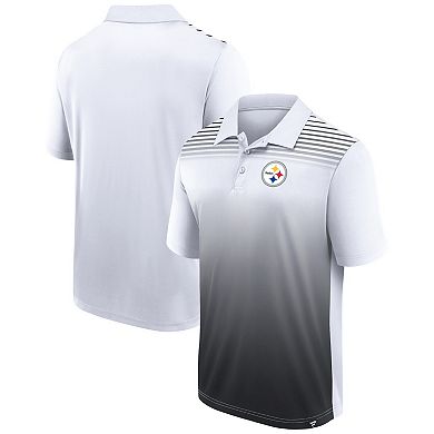 Men's Fanatics Branded White/Black Pittsburgh Steelers Sandlot Game Polo