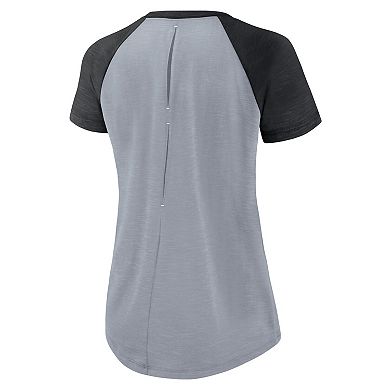 Women's Nike Heather Gray Chicago White Sox Summer Breeze Raglan Fashion T-Shirt