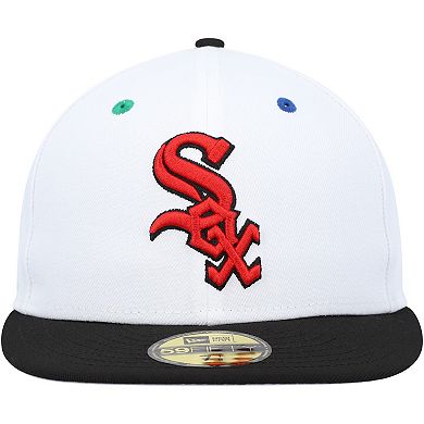 Men's New Era White/Black Chicago White Sox 95th Anniversary Primary Eye 59FIFTY Fitted Hat