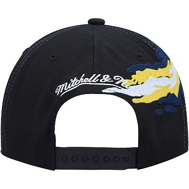 Men's Mitchell & Ness Black St. Louis Blues Vintage Paintbrush Snapback Hat