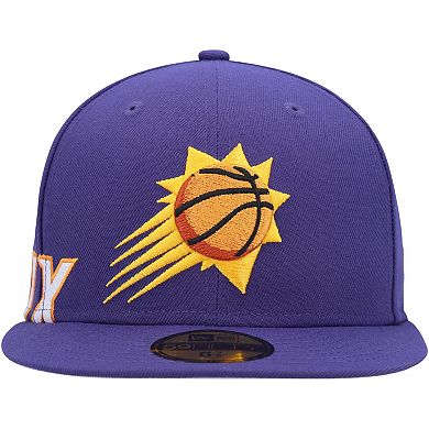 Men's New Era Purple Phoenix Suns Side Arch Jumbo 59FIFTY Fitted Hat