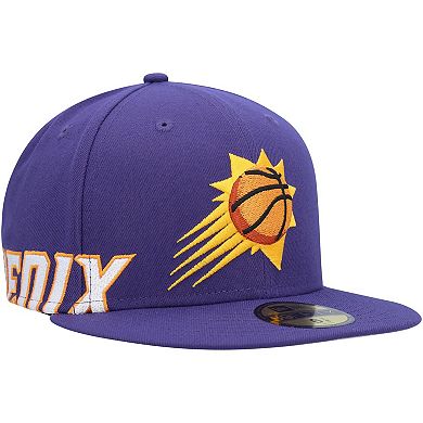 Men's New Era Purple Phoenix Suns Side Arch Jumbo 59FIFTY Fitted Hat