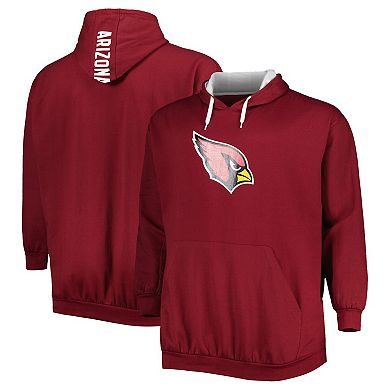 Men's Cardinal Arizona Cardinals Big & Tall Logo Pullover Hoodie