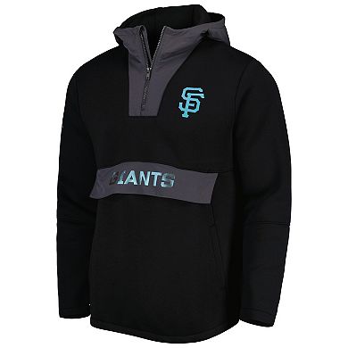 Men's Levelwear Black San Francisco Giants Ruckus Quarter-Zip Hoodie