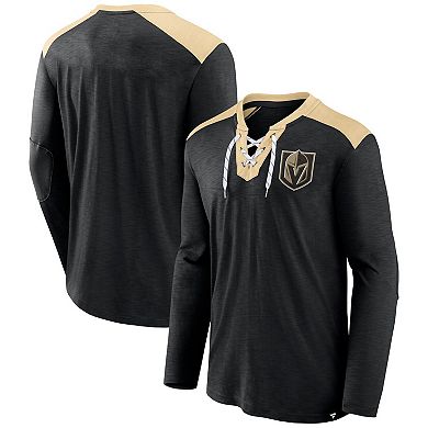 Men's Fanatics Branded Black Vegas Golden Knights Special Edition 2.0 Long Sleeve Lace-Up T-Shirt