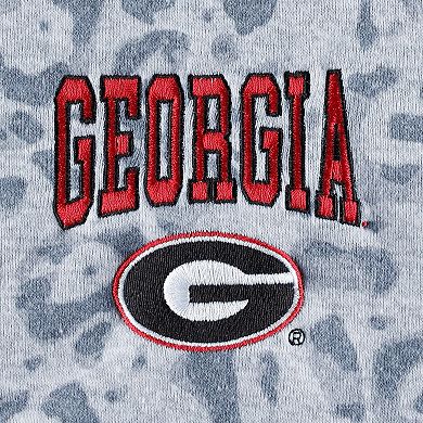 Women's Gameday Couture Heather Gray Georgia Bulldogs Leopard Quarter-Zip Sweatshirt