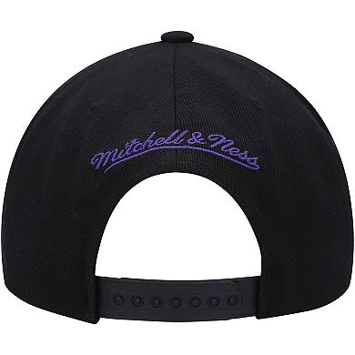 Men's Mitchell & Ness Black Sacramento Kings Side Core 2.0 Snapback Hat