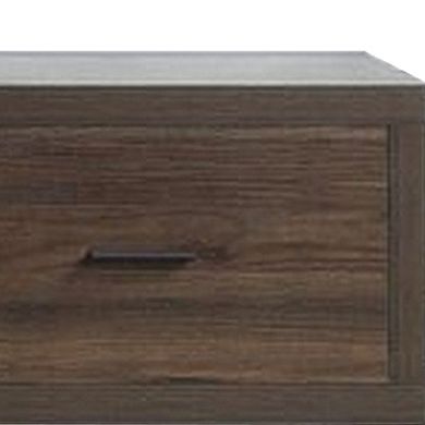 TV Stand with 3 Drawers and Grain Details, Brown