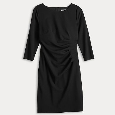 Women's Nine West Boatneck Side-Pleat Sheath Dress