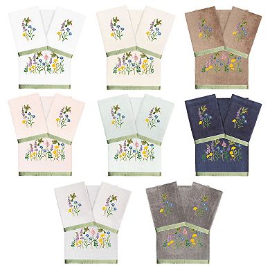 Linum Home Textiles Turkish Cotton Hada 3-piece Embellished Towel Set