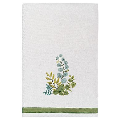 Linum Home Textiles Turkish Cotton Botanica 2-piece Embellished Bath Towel Set