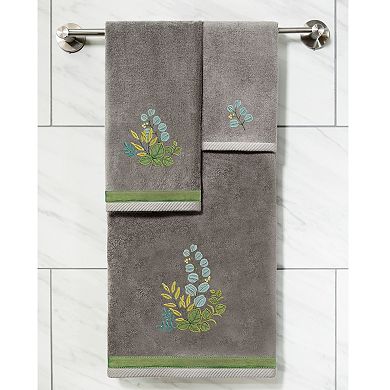 Linum Home Textiles Turkish Cotton Botanica 2-piece Embellished Hand Towel Set